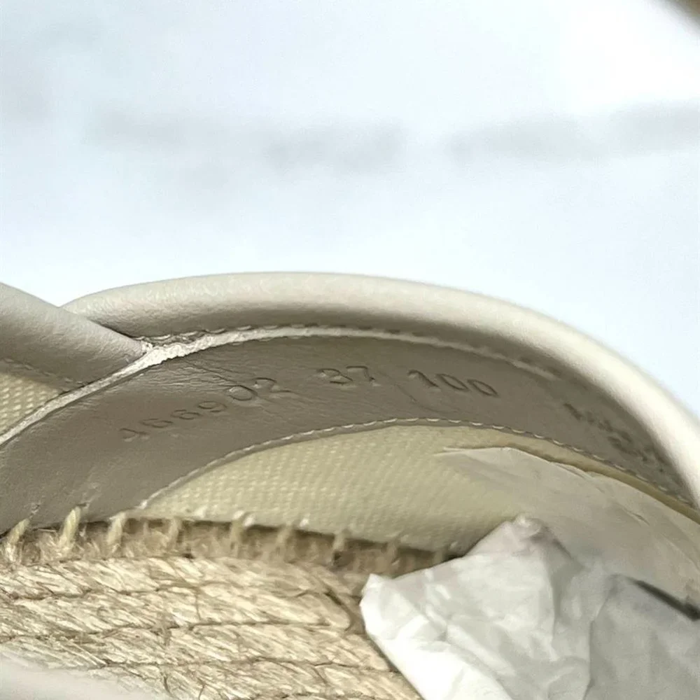 💛SOLD🖤 Gucci GG Monogram Canvas Espadrilles Beige - Picture 6 of 7